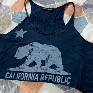 California Republic muscle tank crop top